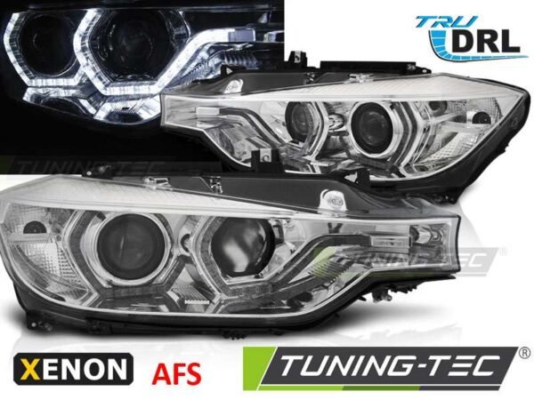 XENON Φανάρια ANGEL EYES LED DRL χρωμίου AFS για BMW F30/F31 10.11 – 05.15 BMW 3 (F30/F31/F34) [2011-2018]