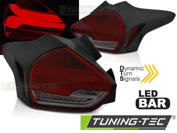 FORD FOCUS 3 15-18 HATCHBACK Κόκκινο SMOKE SEQ LED Ford Focus Mk3 [2011-2018]