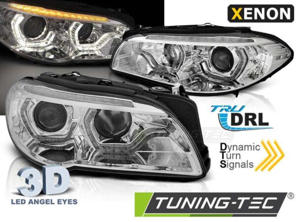XENON Φανάρια ANGEL EYES LED DRL χρωμίου SEQ για BMW F10/F11 10-13 BMW 5 (F10/F11) [2010-2016]