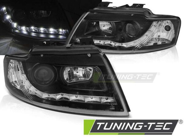 Φανάρια DAYLIGHT Μαύρο για AUDI A4 B6 CABRIO 02-06 Audi A4 (B6) [2001-2004]