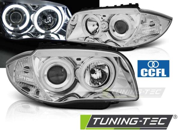 Φανάρια ANGEL EYES CCFL χρωμίου για BMW 1 E87/E81/82/88 04-11 BMW 1 (E81/E82/E87/E88) [2004-2013]