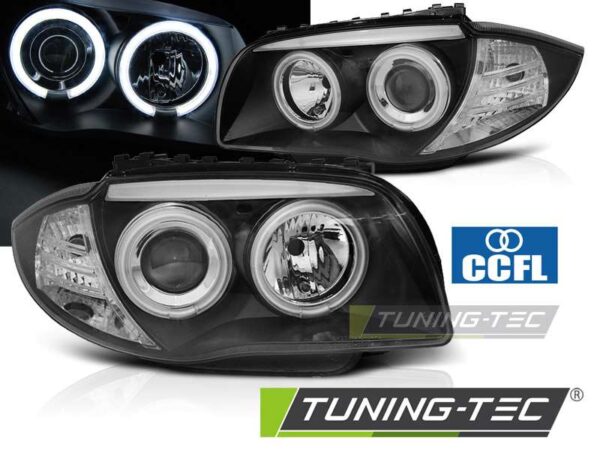 Φανάρια ANGEL EYES CCFL Μαύρο για  BMW 1 E87/E81/82/88 04-11 BMW 1 (E81/E82/E87/E88) [2004-2013]