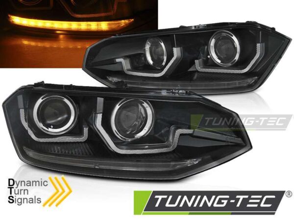 VW POLO VI 2G 2017- SEQ LED Μαύρο Volkswagen Polo Mk6 [2017-]