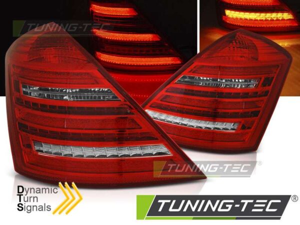Πίσω φανάρια  led Κόκκινο Λευκό SEQ W222 LOOK για MERCEDES W221 S-KLASA 05-09 Mercedes S Class (W221) [2005-2013]