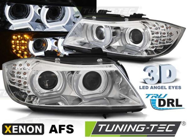 XENON Φανάρια LED DRL χρωμίου AFS για BMW E90/E91 09-11 BMW 3 (E90/E91/E92/E93) [2005-2013]