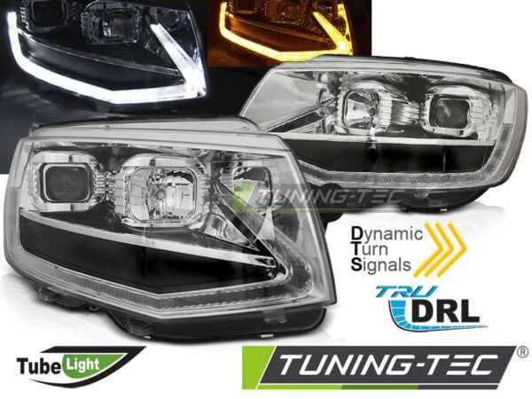 Φανάρια TUBE LIGHT χρωμίου DRL SEQ για VW T6 15-19 Volkswagen Transporter T6 [2015-]