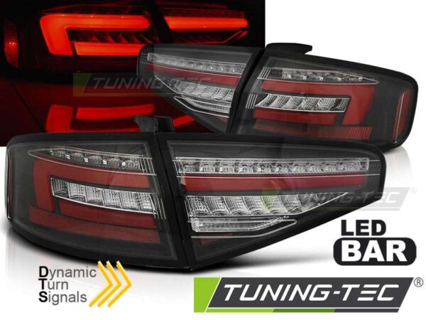 Πίσω φανάρια  led Μαύρο SEQ για AUDI A4 B8 12-15 SEDAN OEM BULB Audi A4 (B8) [2008-2015]