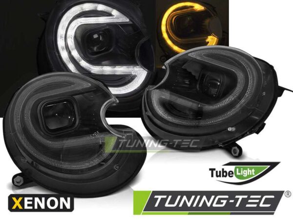 Φανάρια TUBE LIGHT Μαύρο LED HID για BMW MINI (COOPER) 06-14 Mini Cooper (R56/R57) [2006-2013]