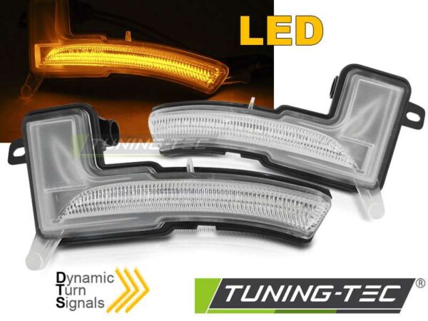 Πλαϊνό φλας IN THE MIRROR Λευκό LED SEQ για RENAULT CLIO IV 16-19 Renault Clio Mk4 [2012-]