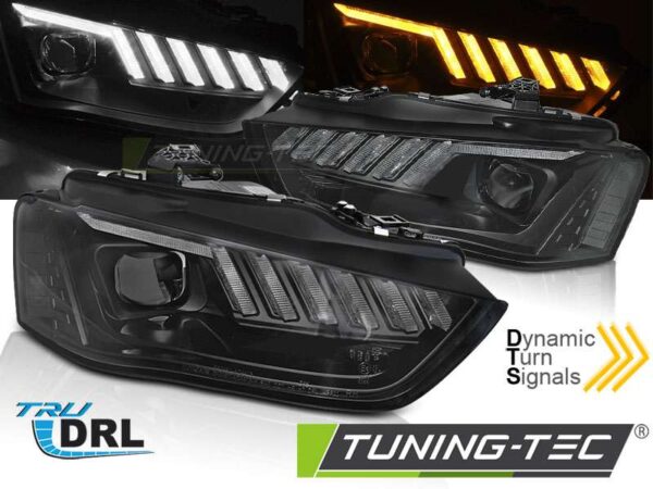XENON Φανάρια LED Μαύρο SEQ για AUDI A4 B8 12-15 Audi A4 (B8) [2008-2015]