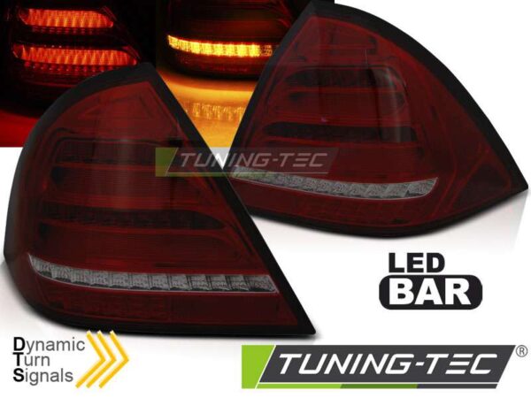 MERCEDES W203 SEDAN 04-07 Κόκκινο SMOKE LED BAR Mercedes C Class (W203) [2000-2006]
