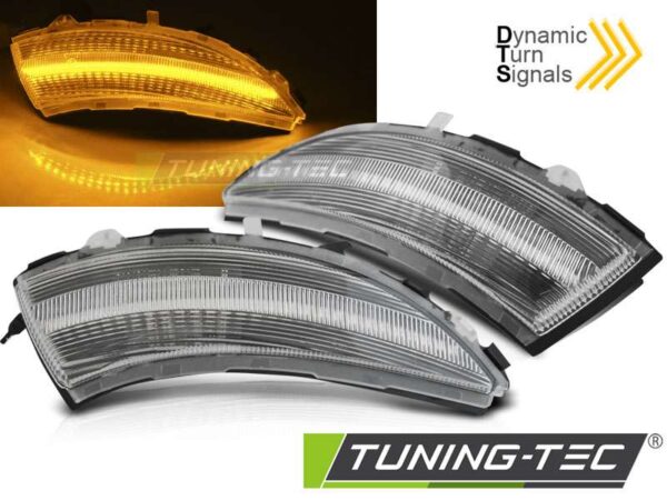 Πλαϊνό φλας IN THE MIRROR Λευκό LED SEQ για RENAULT CLIO IV 12-16 Renault Clio Mk4 [2012-]