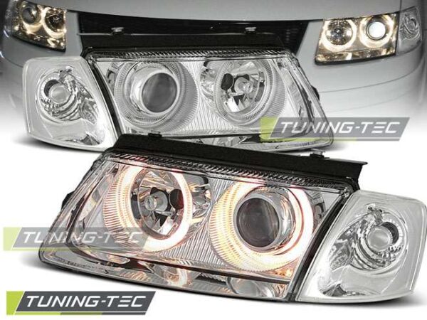 Φανάρια ANGEL EYES χρωμίου για VW PASSAT B5 3B 11.96-08.00 Volkswagen Passat (B5&B5.5) [1996-2005]