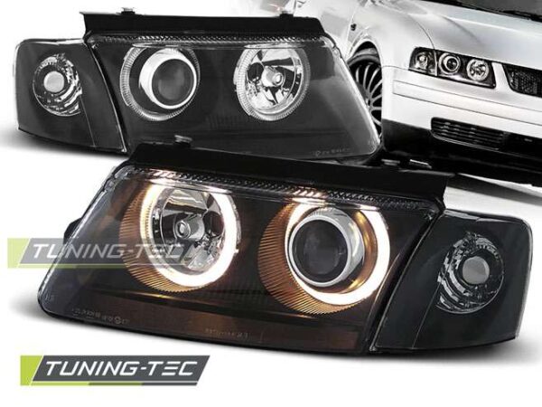 Φανάρια ANGEL EYES Μαύρο για VW PASSAT B5 3B 11.96-08.00 Volkswagen Passat (B5&B5.5) [1996-2005]