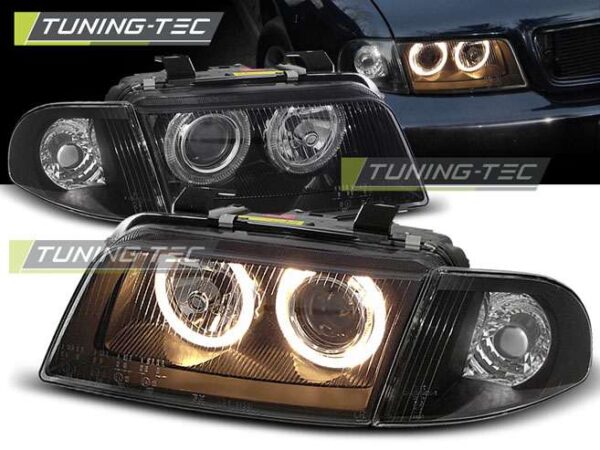Φανάρια ANGEL EYES Μαύρο για AUDI A4 11.94-12.98 Audi A4 (B5) [1995-2001]